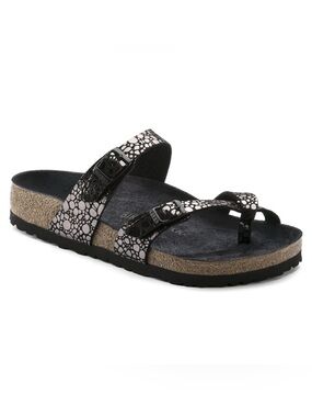Birkenstock MAYARI Black Metallic Spot-Strap Sandals